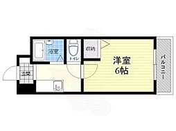 ローズコーポ阪神尼崎 1Kの間取図画像