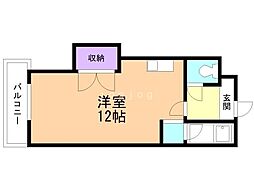 ル・フランセ・宮の森 ワンルームの間取図画像