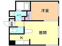 レインボータウン24 1LDKの間取図画像