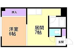 アーバンハイツ1 1DKの間取図画像