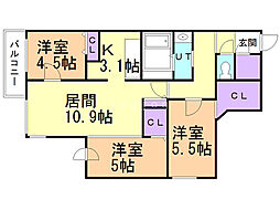 間取図画像 3LDK