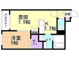 間取図画像 1LDK