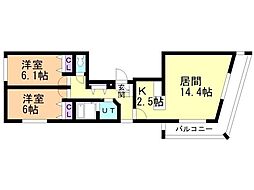 SERAM神宮前 2LDKの間取図画像