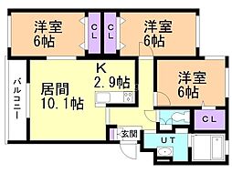 間取図画像 3LDK