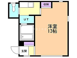 シークエンス620B ワンルームの間取図画像