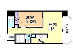 ティアラFCサイド 1LDKの間取図画像