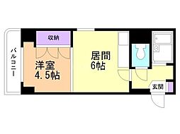 GRANDVIEW中島公園 1DKの間取図画像