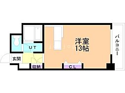 ライオンズマンション第5大通 ワンルームの間取図画像