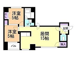 フェイス 2LDKの間取図画像