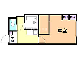 レオパレスセントラル南4条B 1Kの間取図画像