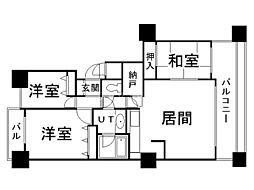 シティハウス円山北3条 3LDKの間取図画像