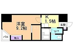 D'sVARIE札幌レジデンス 1Kの間取図画像