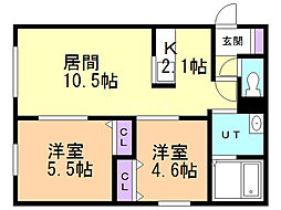 間取図画像 2LDK
