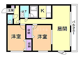 アーバンコート.S.20 2LDKの間取図画像