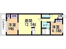 マーキュリー5 2LDKの間取図画像