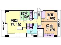 ル・ケレス南円山 3LDKの間取図画像