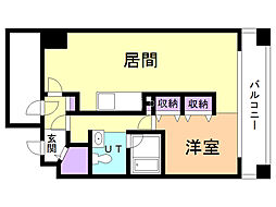 カマール6-6 1LDKの間取図画像