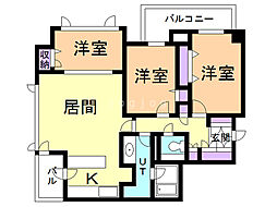 COMFORIA札幌植物園 3LDKの間取図画像