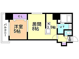 ツバキガーデン 1LDKの間取図画像