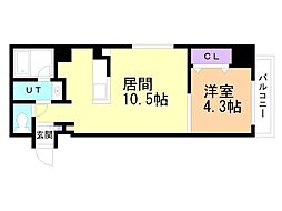 フロントコート大通公園 1LDKの間取図画像