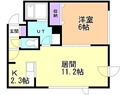 GRAMERCY 1LDKの間取図画像