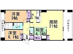 D'クラディア植物園 3LDKの間取図画像