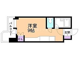 サンシャイン・シティー21 ワンルームの間取図画像