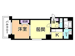 ロイヤルハイアット 1LDKの間取図画像