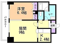 ライラックコート円山大通 1LDKの間取図画像