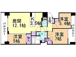 ブランズ円山北6条 3LDKの間取図画像