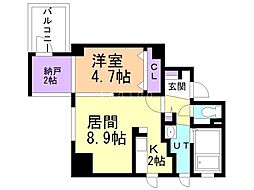 PRIMERESIDENCEサッポロ 1LDKの間取図画像