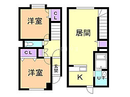 ルミエール山麓通り 2LDKの間取図画像