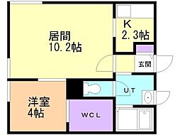 ディリッツ札幌東 1LDKの間取図画像