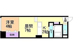 パークヒルズ中央12 1LDKの間取図画像