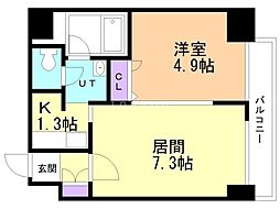 ケージーコートミナミ7 1LDKの間取図画像