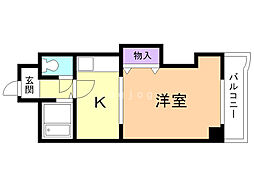 プレサント南5西9 1Kの間取図画像
