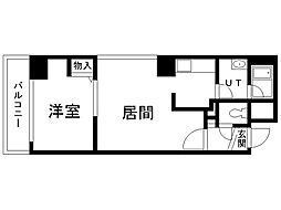 サッポロヒルズ 1LDKの間取図画像