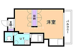 UURコート札幌南3条プレミアタワー ワンルームの間取図画像