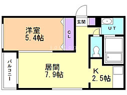 E-horizon宮の森 1LDKの間取図画像