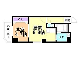 サムデイレジデンス札幌駅前 1LDKの間取図画像
