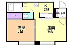 ガーデンパレス 1LDKの間取図画像