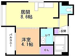 クラッセ大通り東 1LDKの間取図画像