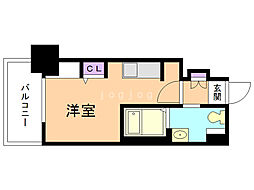 パシフィックタワー札幌 ワンルームの間取図画像
