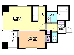 グランヴィア大通 1LDKの間取図画像