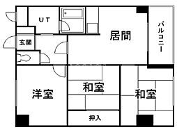 ドミ16中島公園 3DKの間取図画像