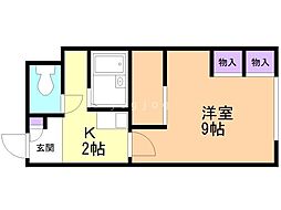 レオパレスセントラル南4条A 1Kの間取図画像