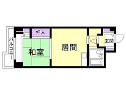 アルファコンフォート札幌 1DKの間取図画像
