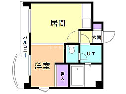 プレサント南9西12 1DKの間取図画像