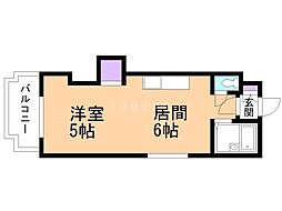 ドミニオン宮の森 1DKの間取図画像