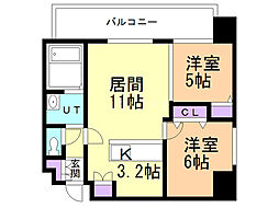 e′clair 2LDKの間取図画像